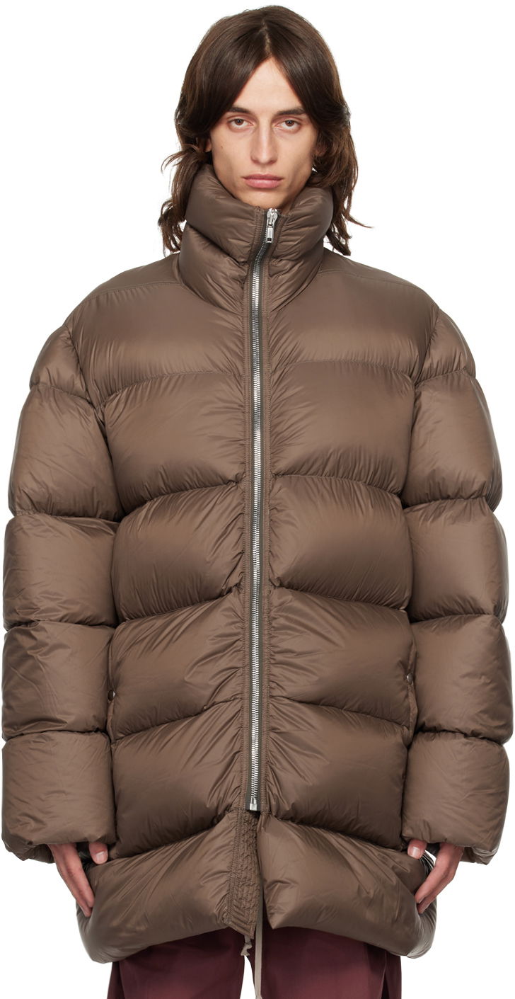 Kabáty Rick Owens Brown Porterville Turtle Down Coat Béžová | RU02D6790 NPD3