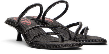 Starostlivosť o obuv Diesel D-Havanna Kittie Embellished Denim Heels Čierna | Y03603 PR853, 3