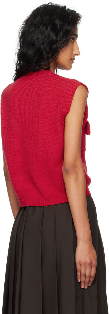 Vesta Max Mara Max Mara Caprara Knit Vest Červená | 2525356031600, 2