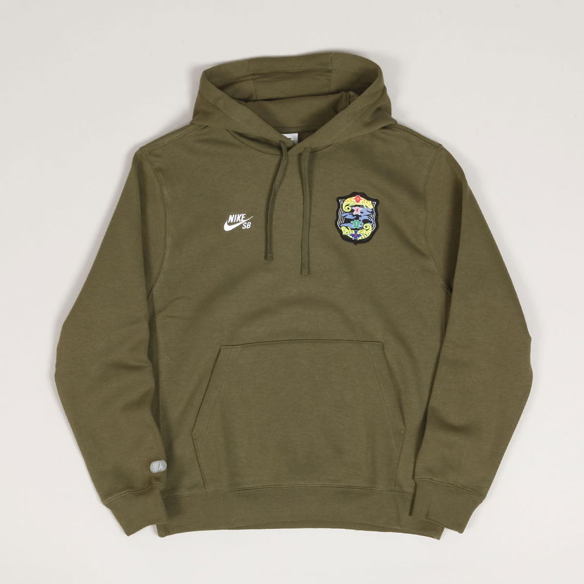 Mikina Nike SB Agnostic Icon Hoodie Olive White Zelené | FZ4098-222