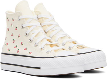 Tenisky a topánky Converse Chuck Taylor All Star Lift Platform Embroidered Strawberries Béžová | A14934C, 2