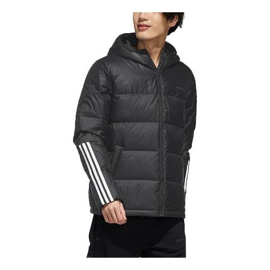 Prešívaná bunda adidas Originals STRT DWN PUFF Hooded Down Jacket Čierna | GJ8859
