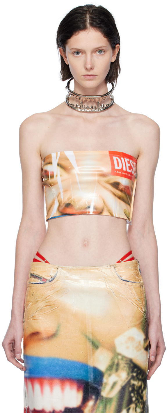 Crop Top Diesel T-Hollox Tube Top Béžová | A11739 0JNAK, 0