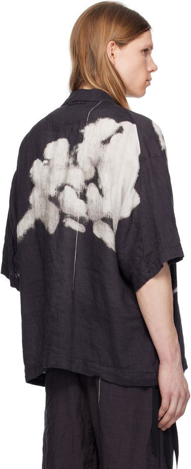 Košeľa UNDERCOVER Undercover Printed Linen Shirt Čierna | UC1E4401-1, 2