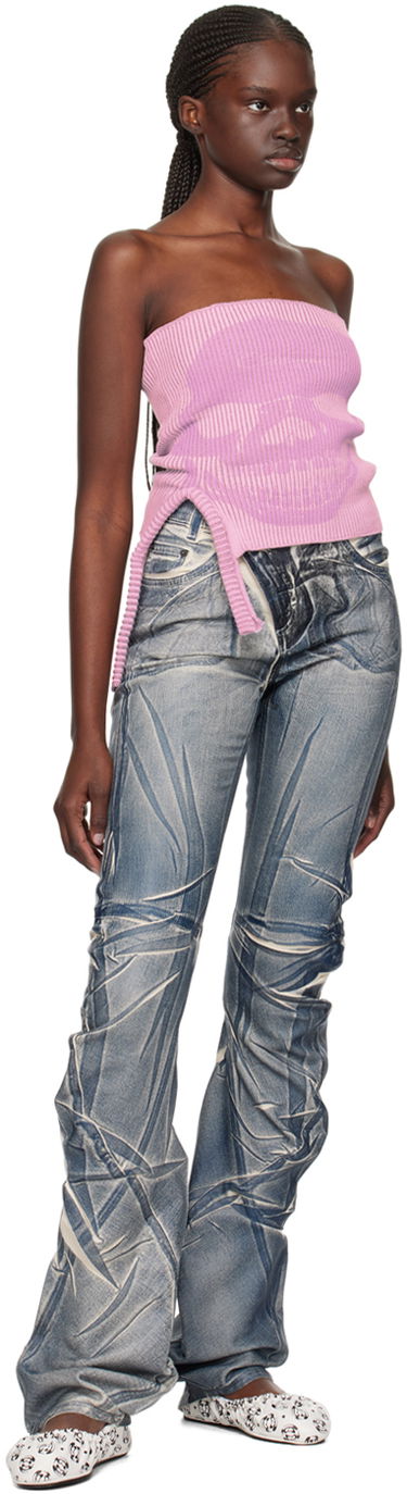 Džínsy Ottolinger Ottolinger Exclusive Printed Jeans Modrá | 1701707, 3