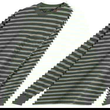 Tričko BEAMS Beams Plus Long Sleeve Pocket T-Shirt, Size Small Zelené | 3814-0087-048-65, 1
