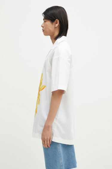 Košeľa JW Anderson JW Anderson Relaxed Short Sleeve Shirt with Sunflower Print Biela | SH0335.PG1667.001, 1