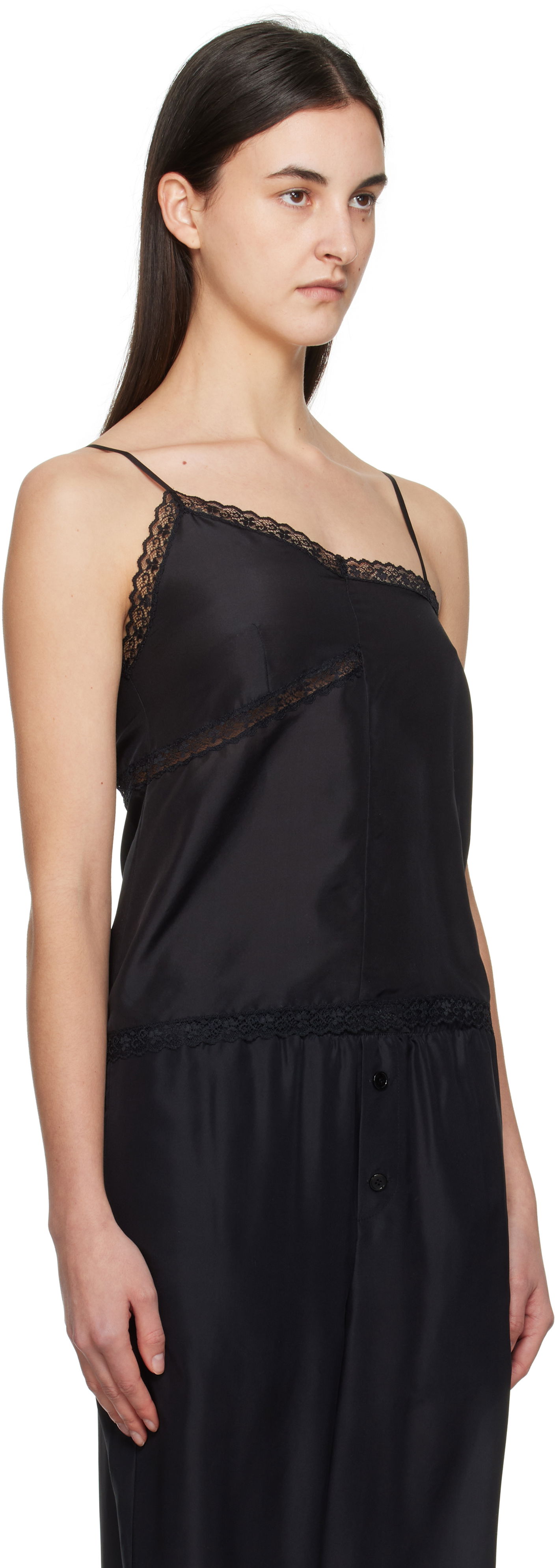 Tielko Maison Margiela MM6 Maison Margiela Twist Silk Camisole Čierna | S52NC0344 M35244, 1