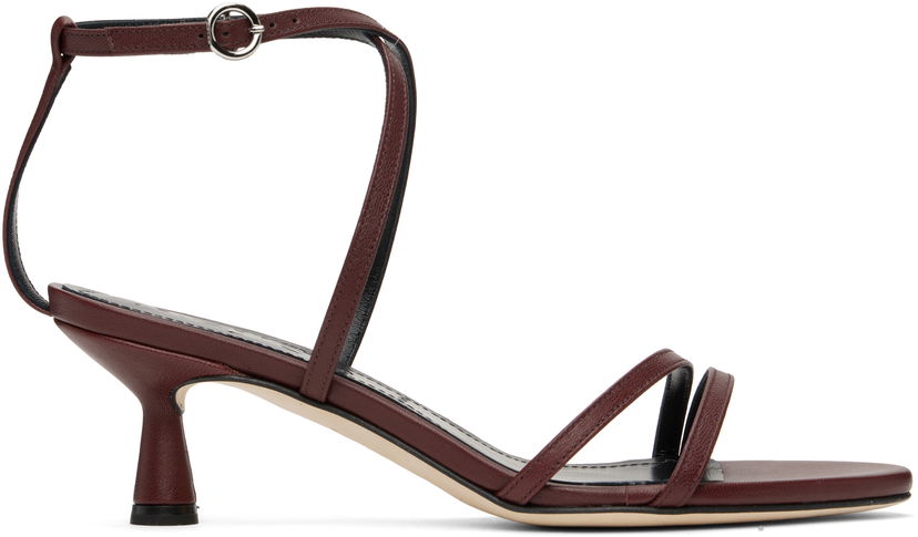 Doplnky Aeyde Aeyde Maeve Leather Heeled Sandals Vínová | A11-HS-PRAR55ST156-SS25-955-007