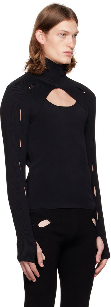 Sveter Dion Lee Slash Woven Turtleneck Top Čierna | C7006F21, 1