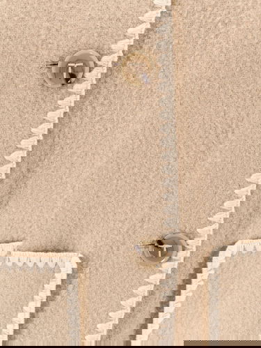 Kabáty TOTEME Beige Wool Blend Fringed Shawl Collar Coat by Toteme Béžová | 222117201867, 3