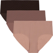 SOLID Textured High-Waist Briefs 3-Pack