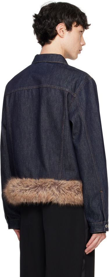 Bunda Coperni Denim Jacket With Faux Fur Navy | COPBL22F2011MEN, 2