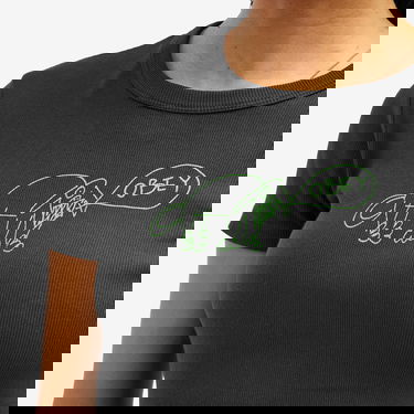 Crop Top OBEY Angry Dog Graphic Crop T-Shirt Šedá | 263742588, 5
