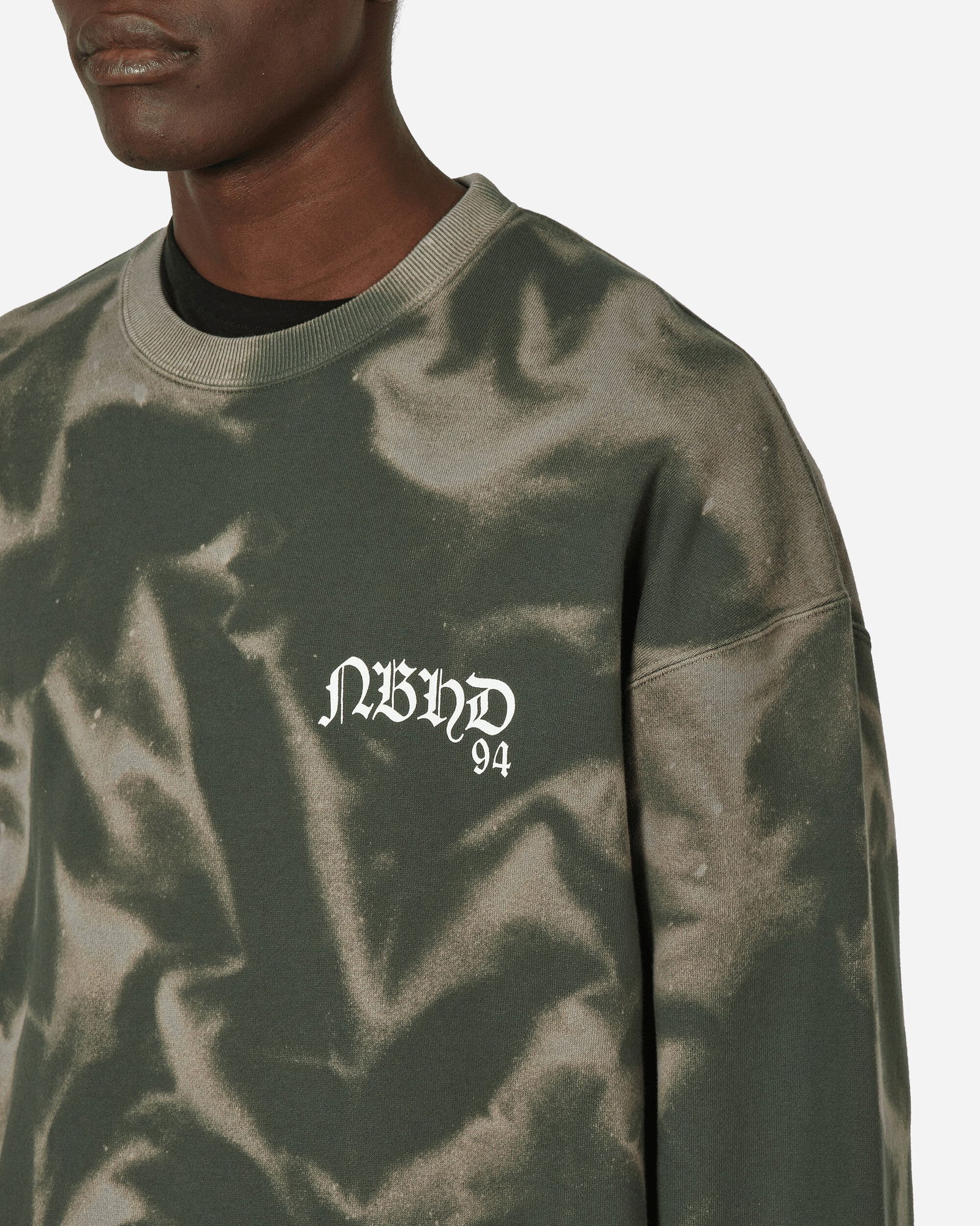 Tie-Dye Crewneck Sweatshirt Olive Drab