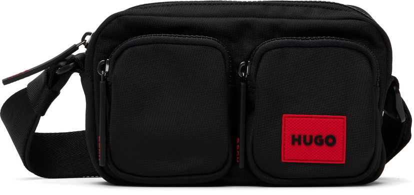 Taška cez rameno BOSS Logo Patch Two-Pocket Crossbody Bag Čierna | 50547771