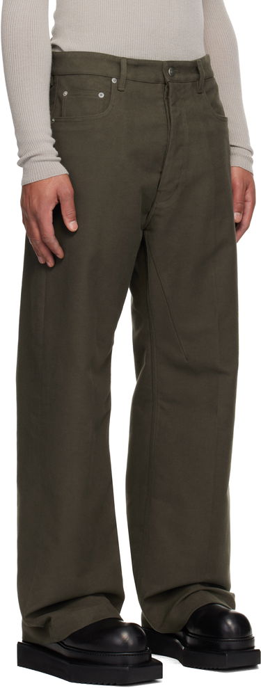 Džínsy Rick Owens Concordians Geth Wide-Leg Twill Jeans Zelené | RU02E1333 TB, 1