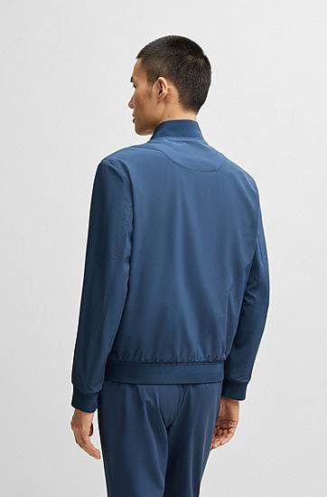 Bomber bunda BOSS Slim-Fit Blouson Jacket Modrá | 50538630, 1