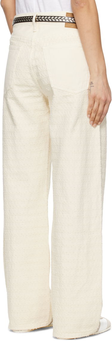 Nohavice rag & bone rag & bone Logan Mid-Rise Wide Leg Jeans Biela | WDD25S2935RGET, 2