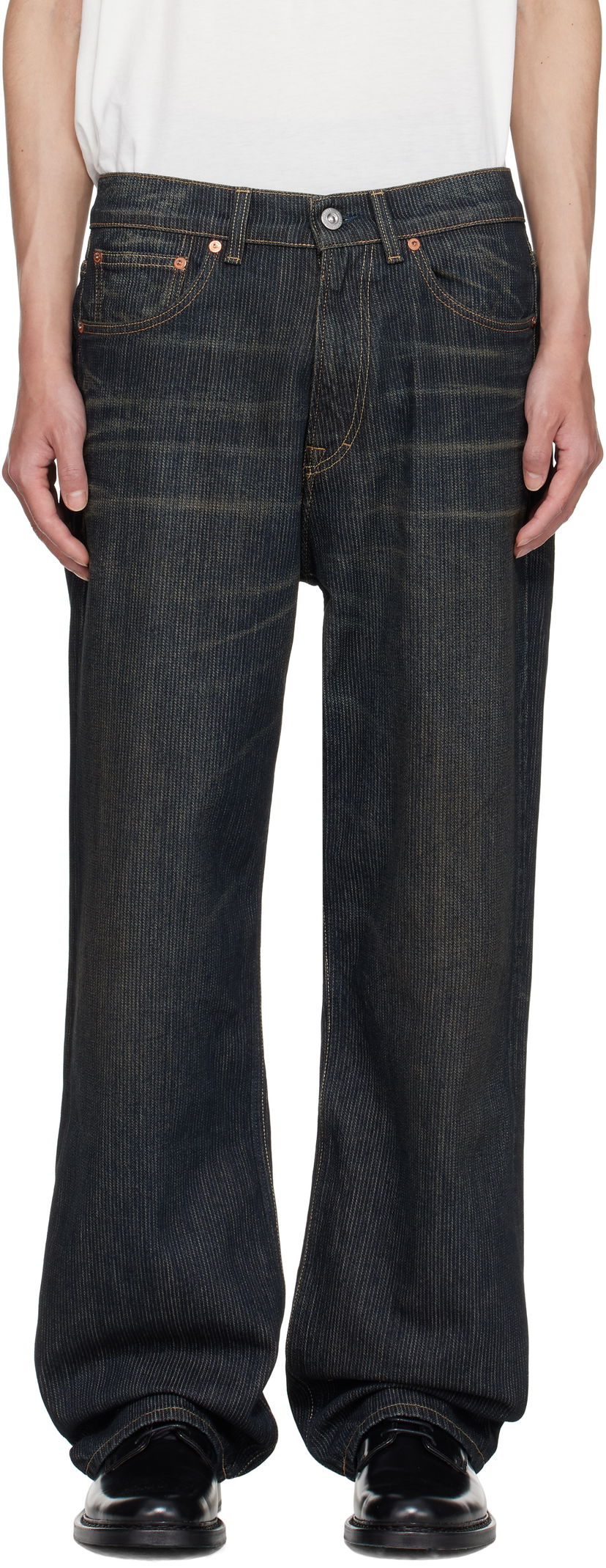Džínsy OUR LEGACY OUR LEGACY Third Cut Striped Jeans Modrá | M4255TC