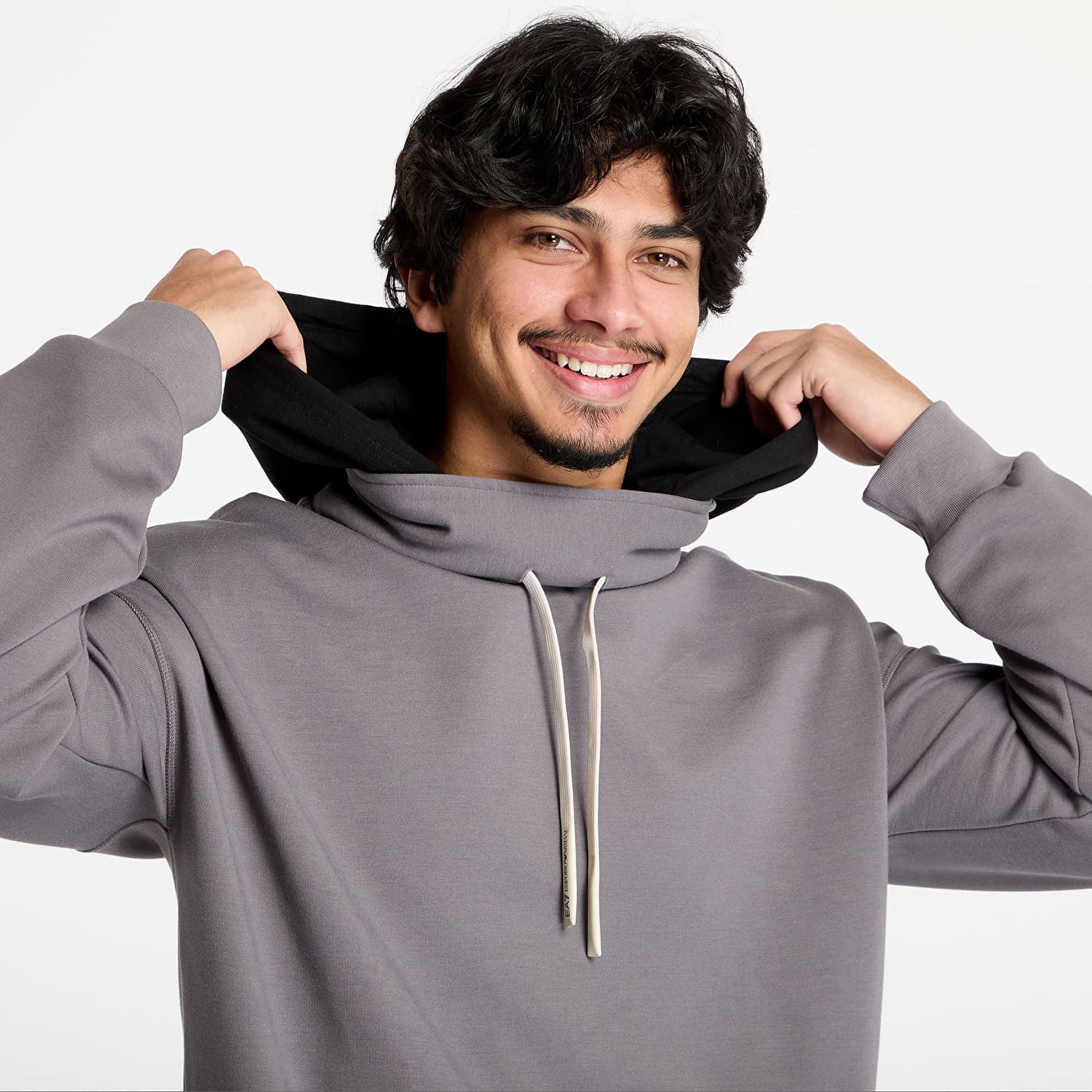 Mikina Emporio Armani Volcanic Glass Hoodie Šedá | 7M000020AF10443U8094, 1