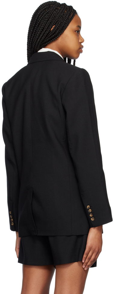 Bunda Anine Bing Double-Breasted Wool-Blend Blazer Čierna | A-01-2018-000, 2