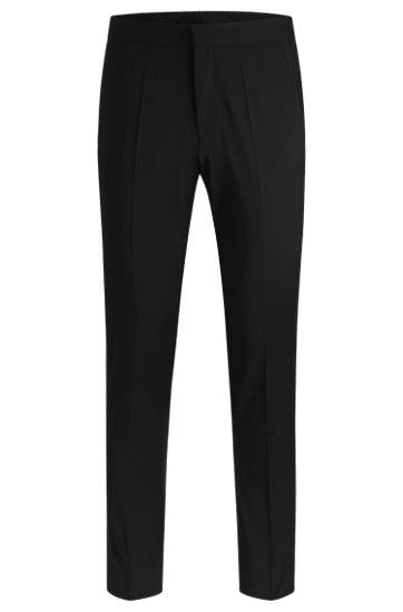 Nohavice BOSS Extra Slim Fit Stretch Wool Blend Trousers Čierna | 50476482, 0