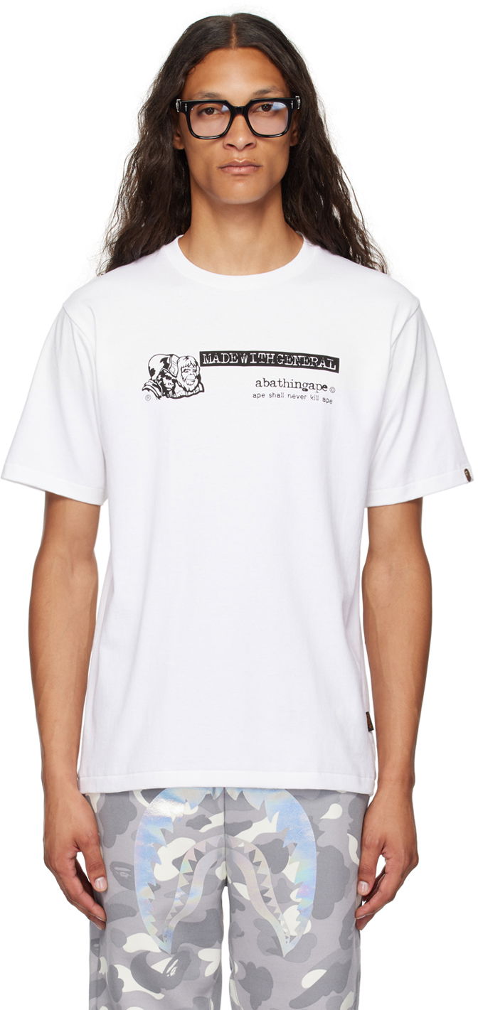 Tričko BAPE BAPE White OG General Name T-Shirt Biela | 001CSK201006M, 0