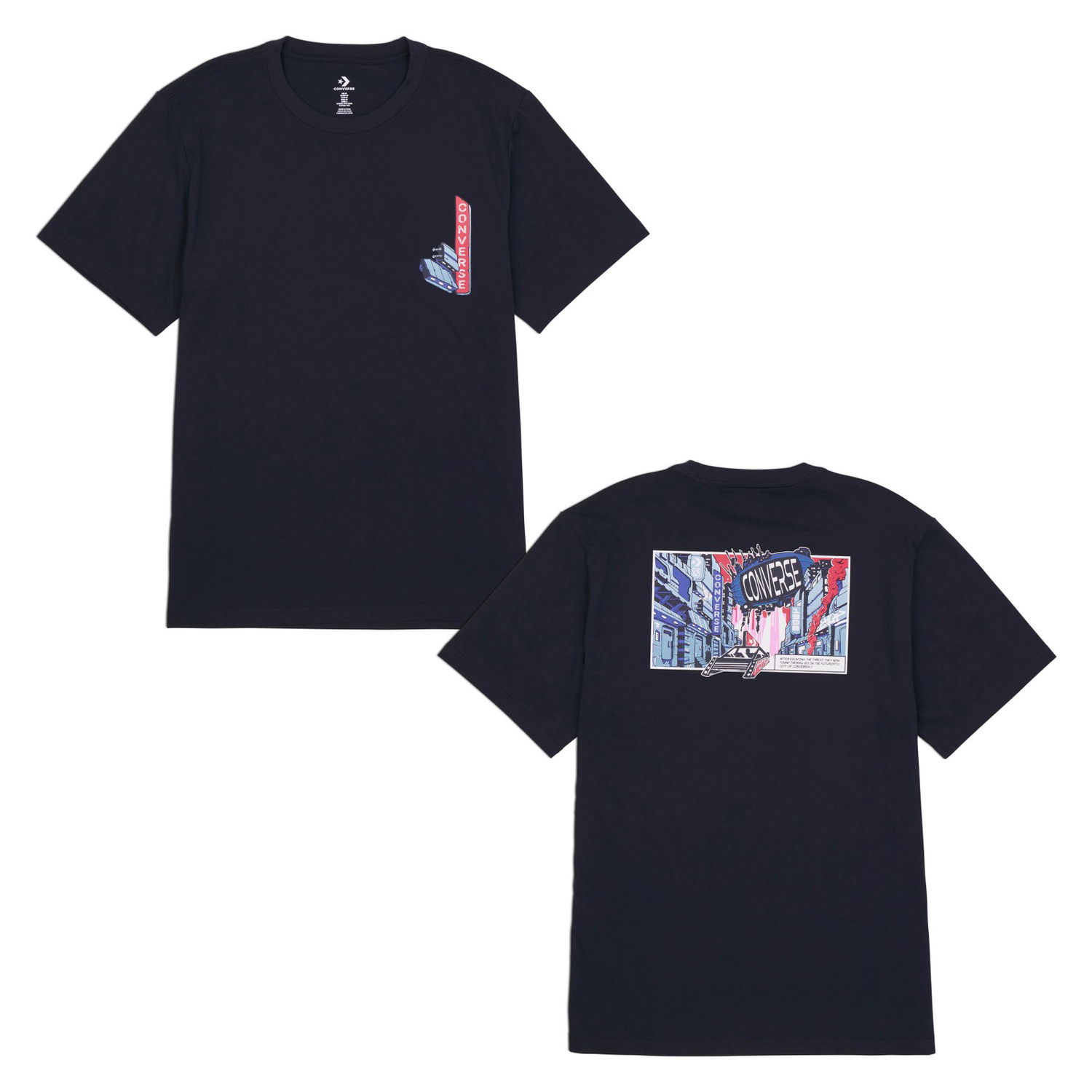 Tričko Converse Converse Comic Graphic T-Shirt Navy | 10026685-A01, 0