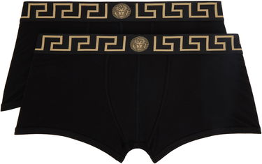 Boxerky Versace Versace Two-Pack Greca Border Boxer Briefs Čierna | AU10181_1A10011, 0