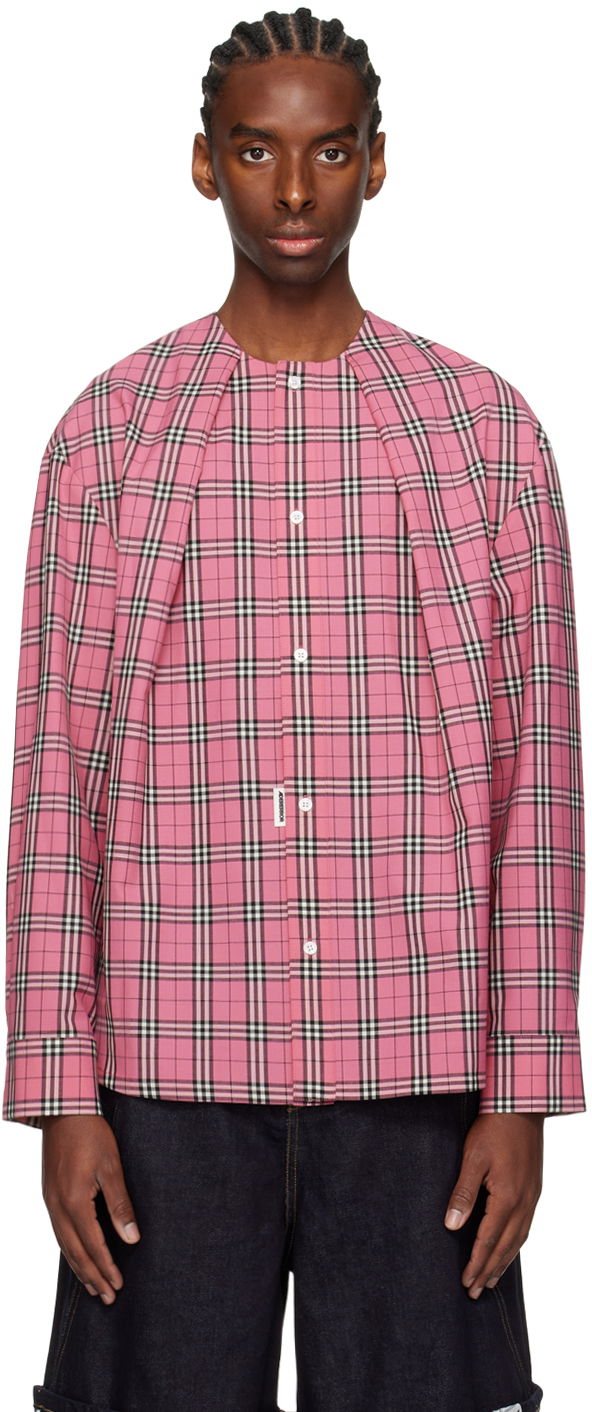 Košeľa ADER ERROR Check Long Sleeve Shirt Ružová | BN01SSSH0103PK, 0