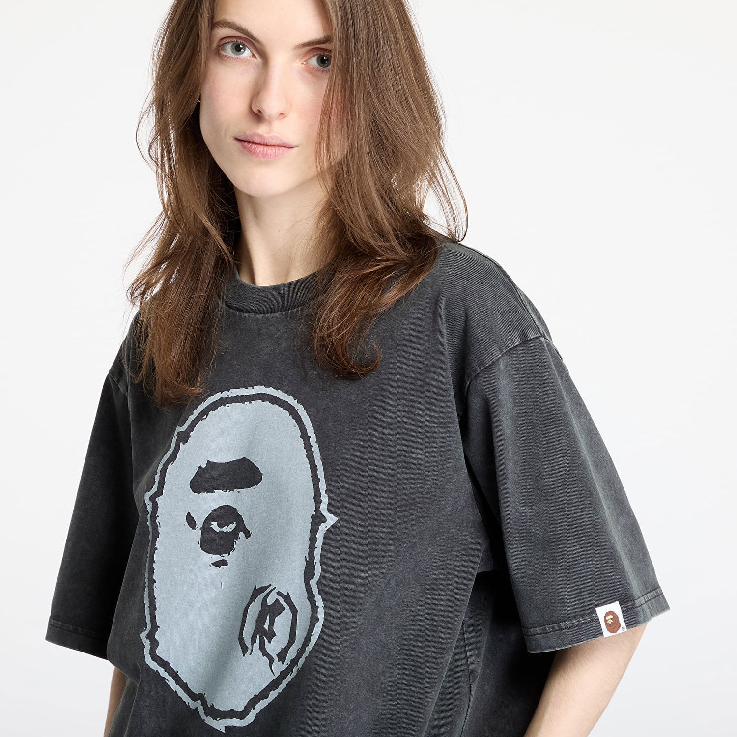 Tričko BAPE A BATHING APE Garment Dye Ape Head Relaxed Fit Tee Čierna | 001CSL301342MBLK, 1
