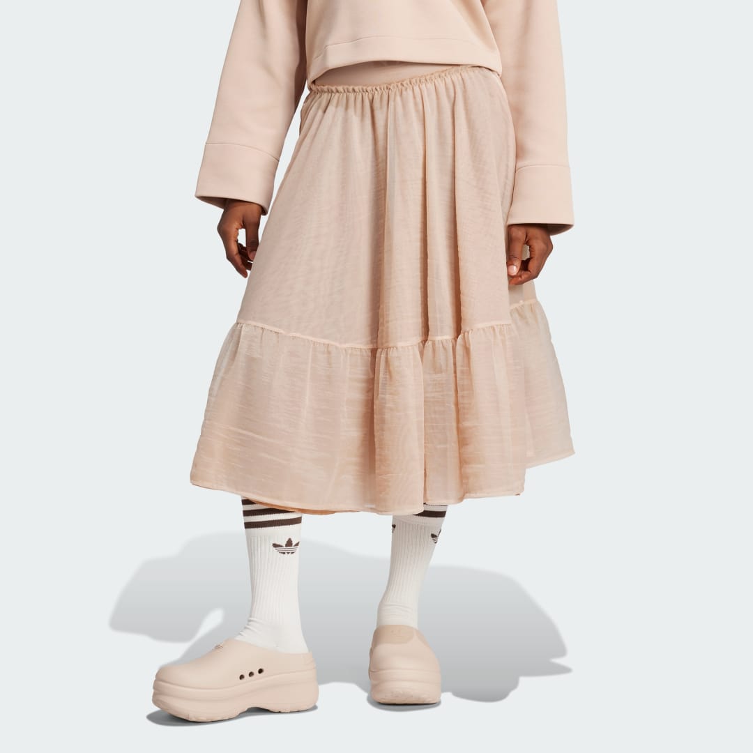 Sukňa adidas Performance Waistband Tulle Maxi Skirt Béžová | JJ0903, 0