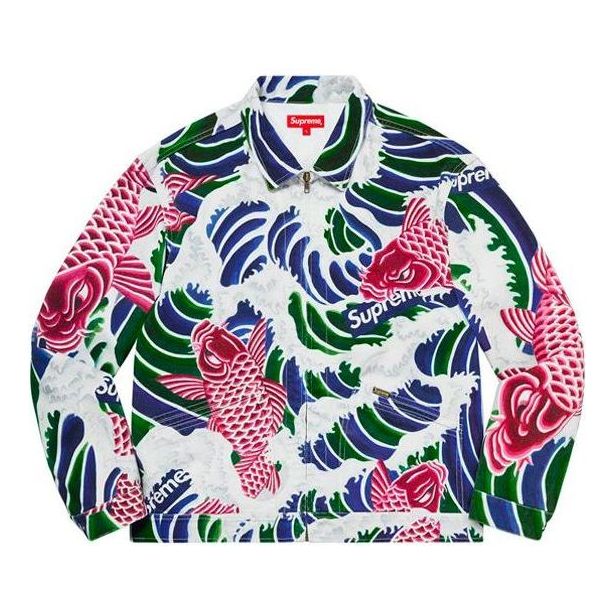 Bunda Supreme Waves Print Work Jacket Rôznofarebný | SUP-SS20-664