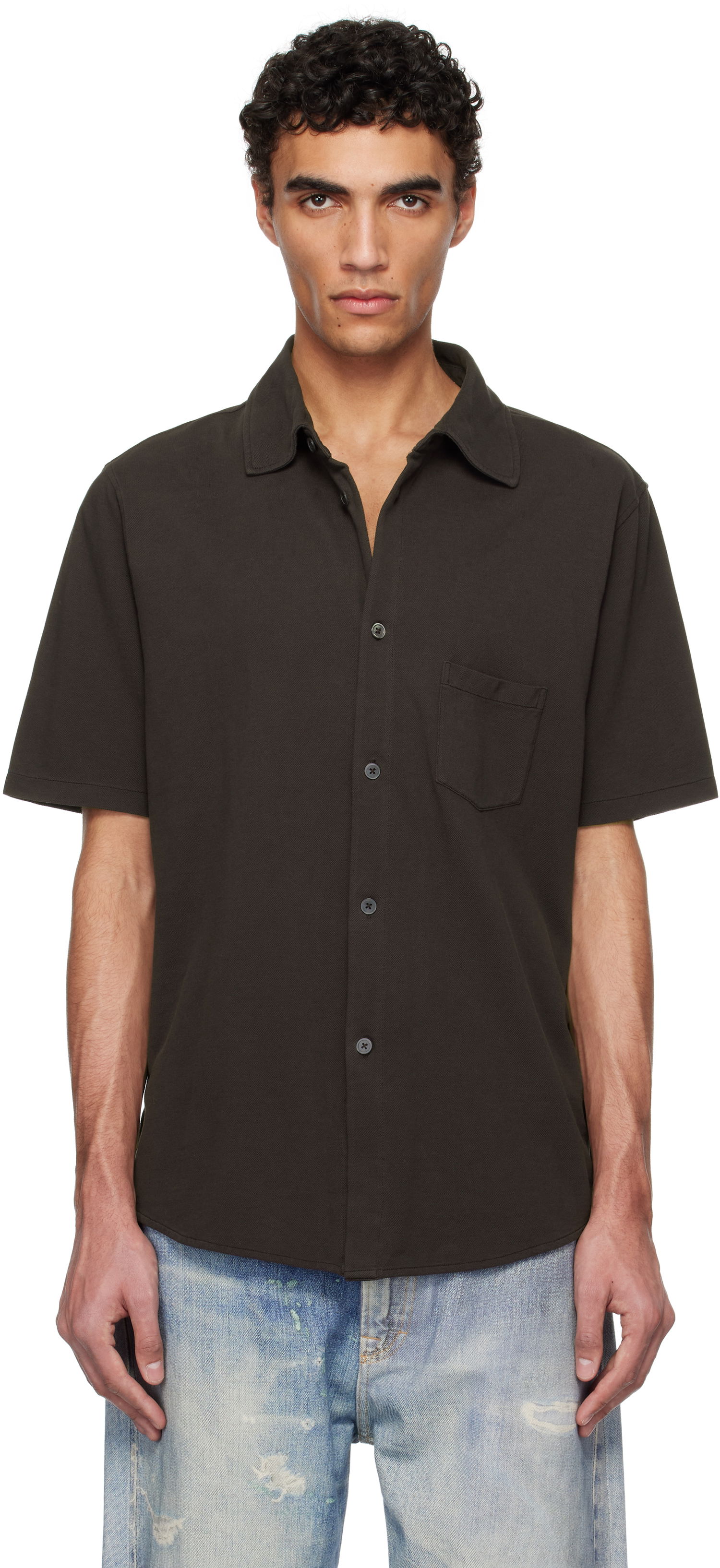 Košeľa OUR LEGACY Our Legacy Analog Short Sleeve Shirt Hnedá | M2256AD, 0