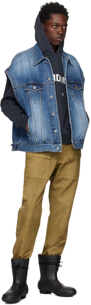 Vesta We11done We11done Oversized Trucker Vest Modrá | WD-DV3-22-385-U-BL, 3