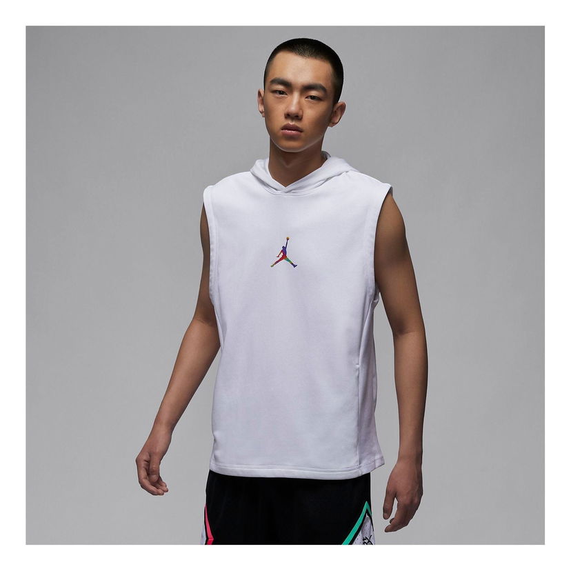 Tielko Nike Dri-Fit Graphic Sleeveless Hoodie Biela | HF6591-100