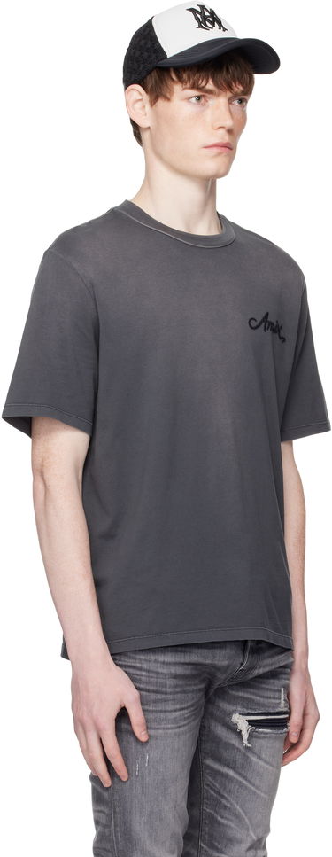 Tričko AMIRI AMIRI Bleach Bandana Patch T-Shirt Šedá | AMJYTE1197, 1