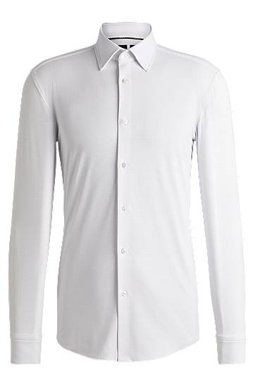 Košeľa BOSS Slim Fit Performance-Stretch Jersey Shirt Biela | 50533400, 0