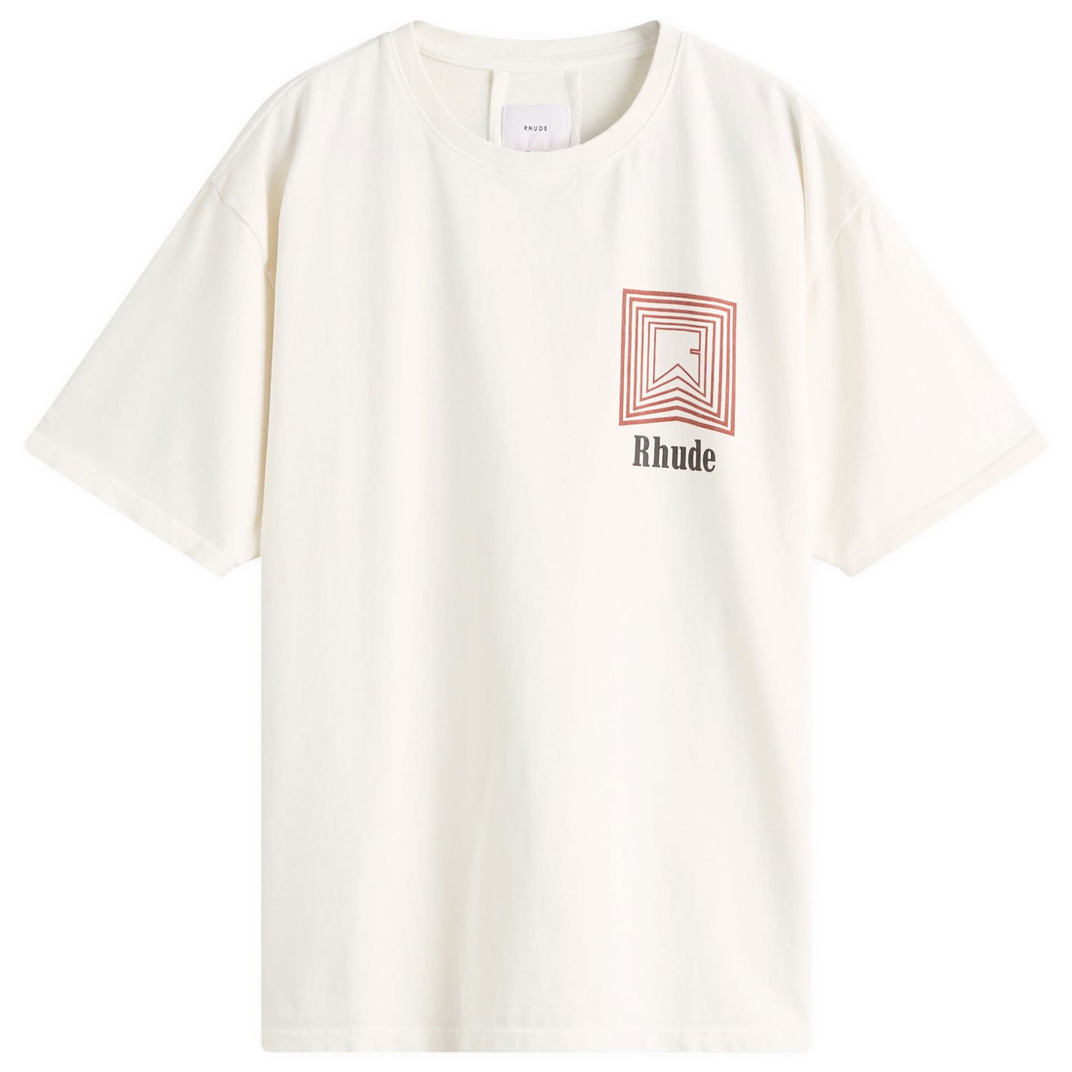 Tričko Rhude Rhude Chevron Logo T-Shirt, Size Large Biela | RHPF25TT03012-0028, 0