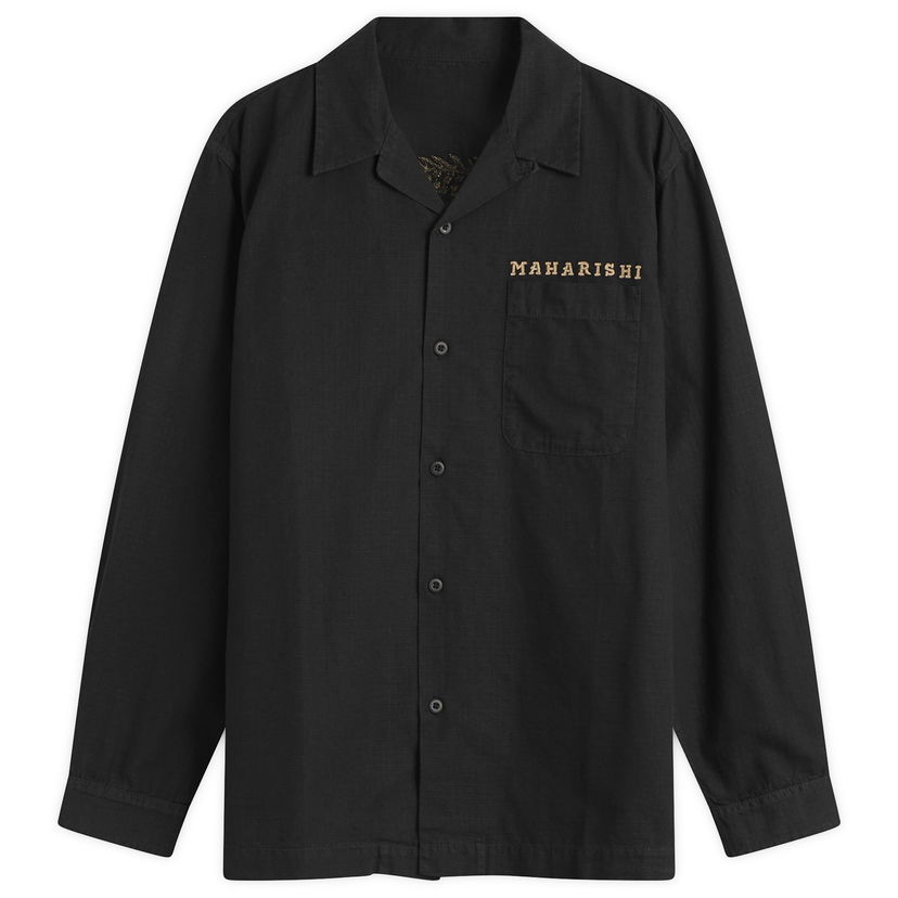 Košeľa Maharishi Polar Bear Chimera Embroidered Ripstop Shirt Čierna | 7089-BLK