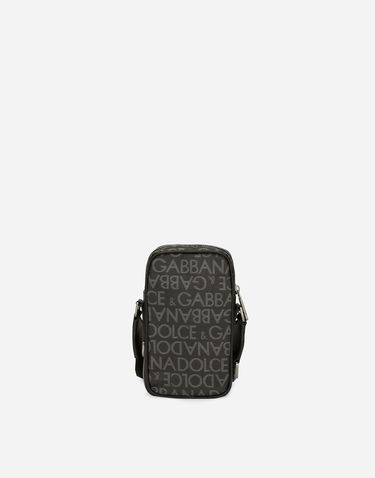 Ľadvinka Dolce & Gabbana Dolce & Gabbana Coated Jacquard Crossbody Bag Čierna | BM2041AJ7058B969, 3