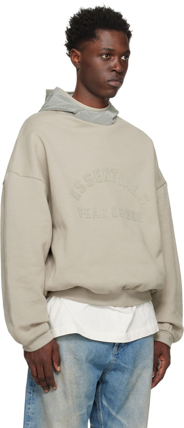 Mikina Fear of God Essentials Nylon Fleece Hoodie Šedá | 202SP244315F, 1