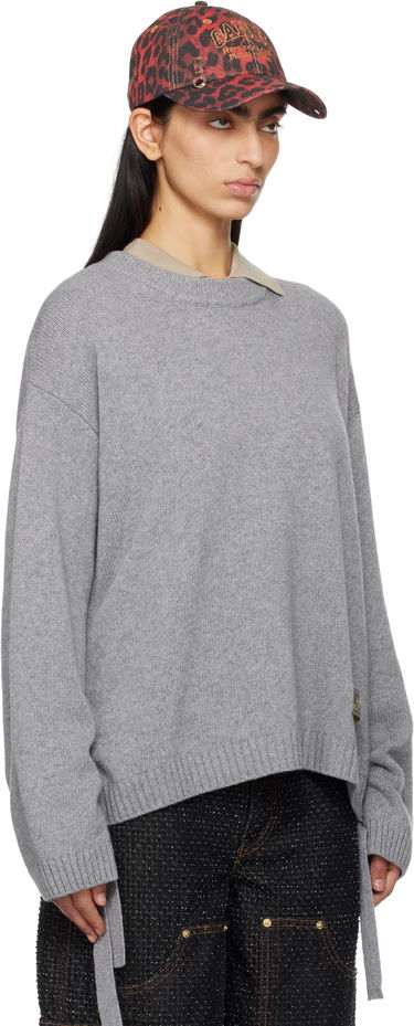 Sveter GANNI GANNI Future Mixed Wool Oversized Sweater Šedá | K2488, 1