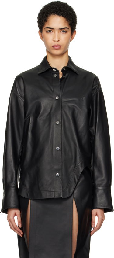 Košeľa The Attico Attico Eliza Leather Shirt Čierna | 250WCB00074 LBT129AA, 0