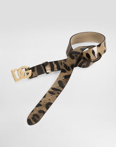 Opasok Dolce & Gabbana Dolce & Gabbana Animal Print Polished Calfskin Belt Rôznofarebný | EE0068AM568HA93M, 1