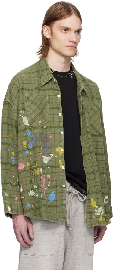 Košeľa R13 R13 Paint Splatter Work Shirt Zelené | R13MR015-R526B, 1