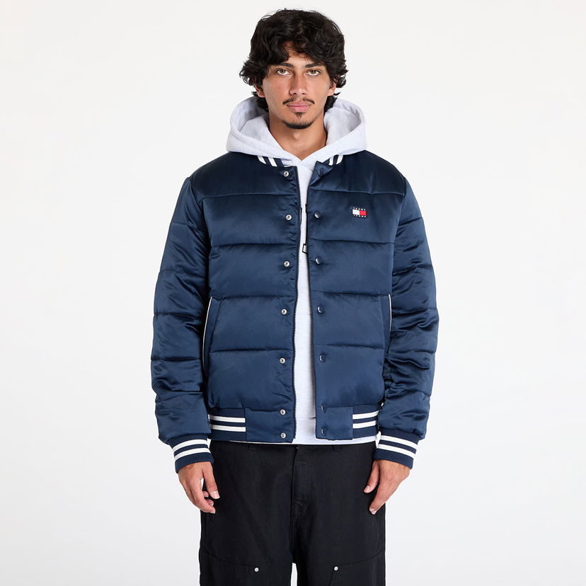 Prešívaná bunda Tommy Hilfiger Satin Puffer Jacket Blue Navy | DM0DM20468 C1G