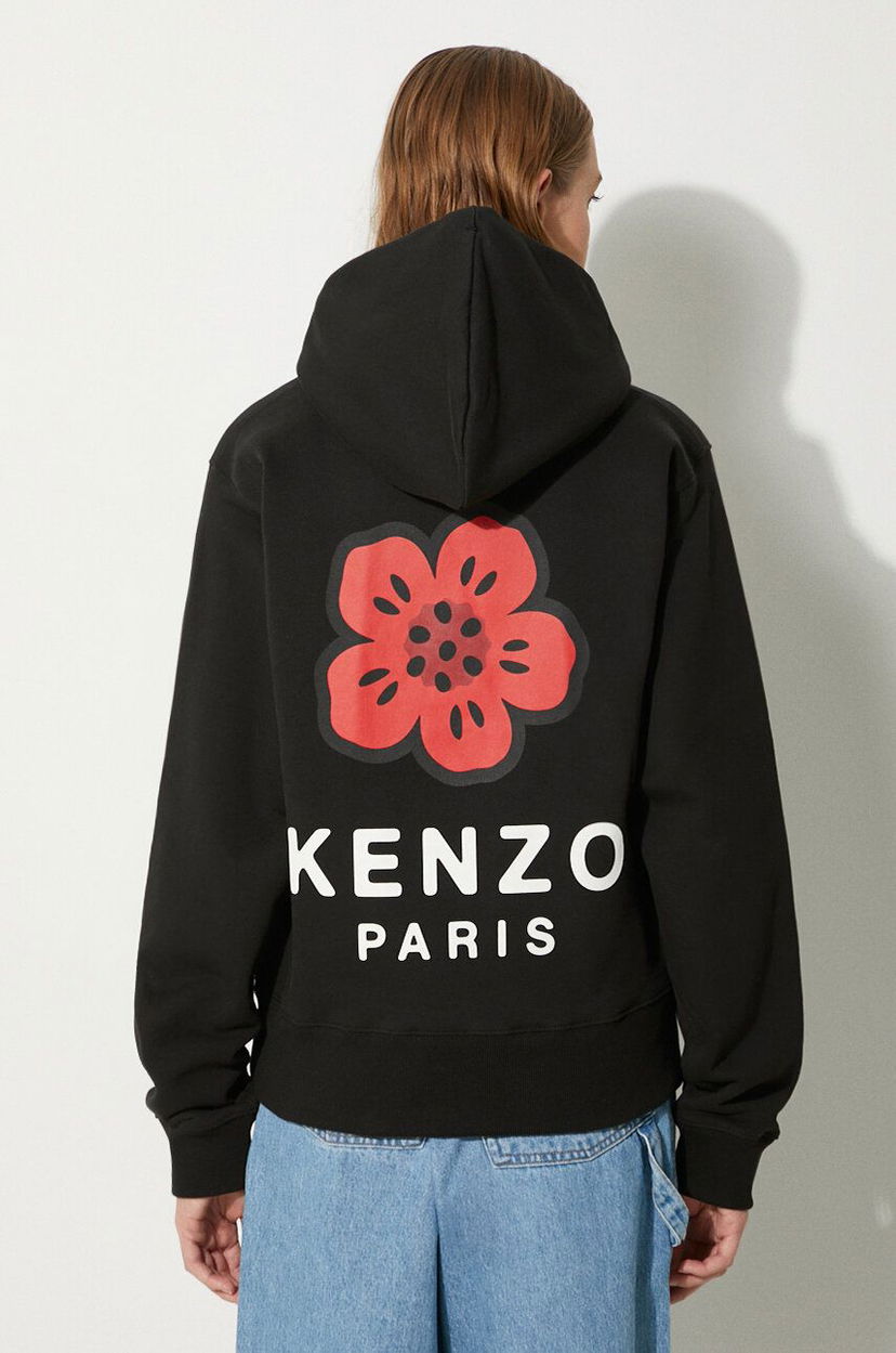 Mikina KENZO Boke Placed Hoodie With Print Čierna | FE62SW1624MT.99J