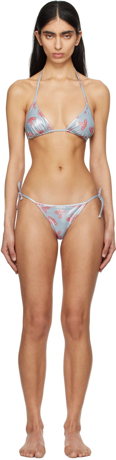 Plavky Vivienne Westwood Vivienne Westwood Orb Triangle Bikini Šedá | 8101000F-J0098-, 0